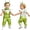 Fluorescent Green, variant on Infant Futuristic Alien Bodysuit Holographic Space Suit Halloween Rompers Metallic Jumpsuit with Headband Fluorescent Green 0-6M