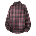 thumbnail image 5 of Cmfcve Men's and Big Men's Plaid Long Sleeve Button up Shirt Loose Fit Casual Fall Turn‑Down Collar Shirts with Chest Pocket, 5 of 7