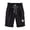A-Black532, variant on Printed Knee Length Shorts for Women Drawstring Elastic Waist Outdoor Bermudas