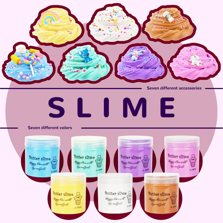 Diy Slime Kit For Girls Charms Cheap Butter Slime Pack Cloud Slime