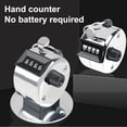 thumbnail image 2 of Manually Press The Silver Stainless Steel Mechanical Four Digit Counter Thickened Metal, 2 of 8