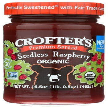 Crofters Fruit Spread  Premium Raspberry, 16.5 Oz