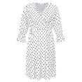 thumbnail image 7 of UTTOASFAY Womens Maternity Dresses Plus Size Dress V-Neck Short-Sleeved Belt Printed Maternity Dress for Women Blue S, 7 of 7
