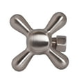 thumbnail image 6 of Westbrass 20" Bullnose Dual Facuet Supply Line Kit with Cross Handle Angle Shut Off Valves, Satin Nickel, 6 of 9