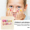 thumbnail image 2 of dianhelloya Cute Fake Nails Kids Fake Nails 12pcs Kids Cartoon False Nails Cute Christmas Themed Pattern Embossed Press on Nails Self-adhesive Fake Nails Diy Art, 2 of 8