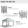 thumbnail image 6 of Outdoor Basic 11'x 11'Pop up Patio Gazebo,Portable Canopy Shade Tent with Sidewalls,White, 6 of 10
