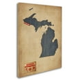 thumbnail image 2 of Trademark Fine Art "Michigan Map Denim Jeans Style" Canvas Art by Michael Tompsett, 2 of 3