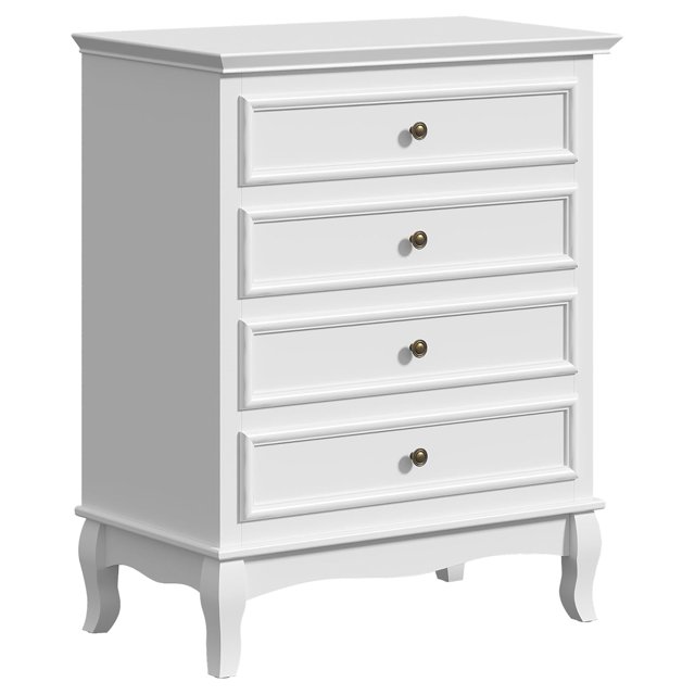 RoyalCraft Commode en Bois Grand Commode Tiroirs Organisateur de Rangement pour Chambre, Blanc