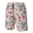 thumbnail image 6 of Uemuo Groovy Retro Santa Pattern Men's Swim Trunks Hawaiian Beach Bathing Suit Swimsuits Beach Quick-Dry Shorts with Pockets-, 6 of 9