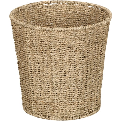Simple Woven Garbage Can Home Willow Storage Basket Reed Willow Garbage Can 
