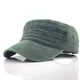 thumbnail image 1 of Xiao Hua Gorra escolar militar, estilo militar, gorra de béisbol plana, lavada, para primavera y verano, estilo retro, de ala baja, 1 pieza, color verde, 1 of 5