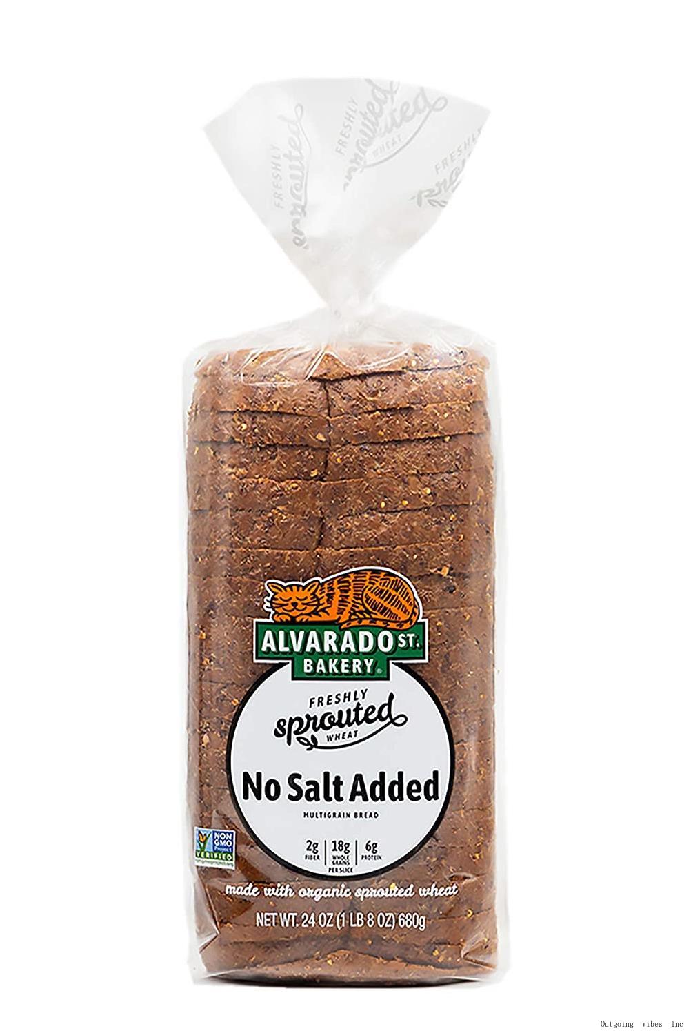 Alvarado Street Bakery Sprouted No Salt Added Bread Multigrain Bread