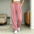 thumbnail image 2 of Annhoo Womens Joggers with Pockets Drawstring Elastic Waist Oversized Full Length Trousers Casual Workout Pants, 2 of 8