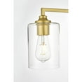 thumbnail image 4 of Living District Mayson 4 light Brass and Clear Bath Sconce, 4 of 7