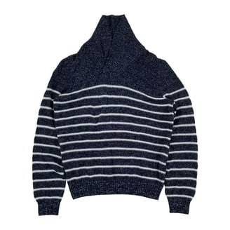 IZOD Mens Peacoat Blue Long Sleeve Fair Isle Quarter-Zip Sweater