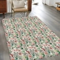 thumbnail image 3 of Vintage Flowers Area Rugs Collection 2.7'x5', Spring Pink Green Floral Country Leaves Birds Non Slip Indoor Rectangle Throw Runner Rug Floor Mat Carpet for Living Room Dining Table Bedroom Nursery, 3 of 9