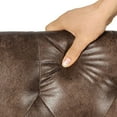thumbnail image 6 of 24'' Leather Ottoman with Storage Rectangle Foot Rest Ottomans Stool for Living Room(Brown,Leather Texture), 6 of 13