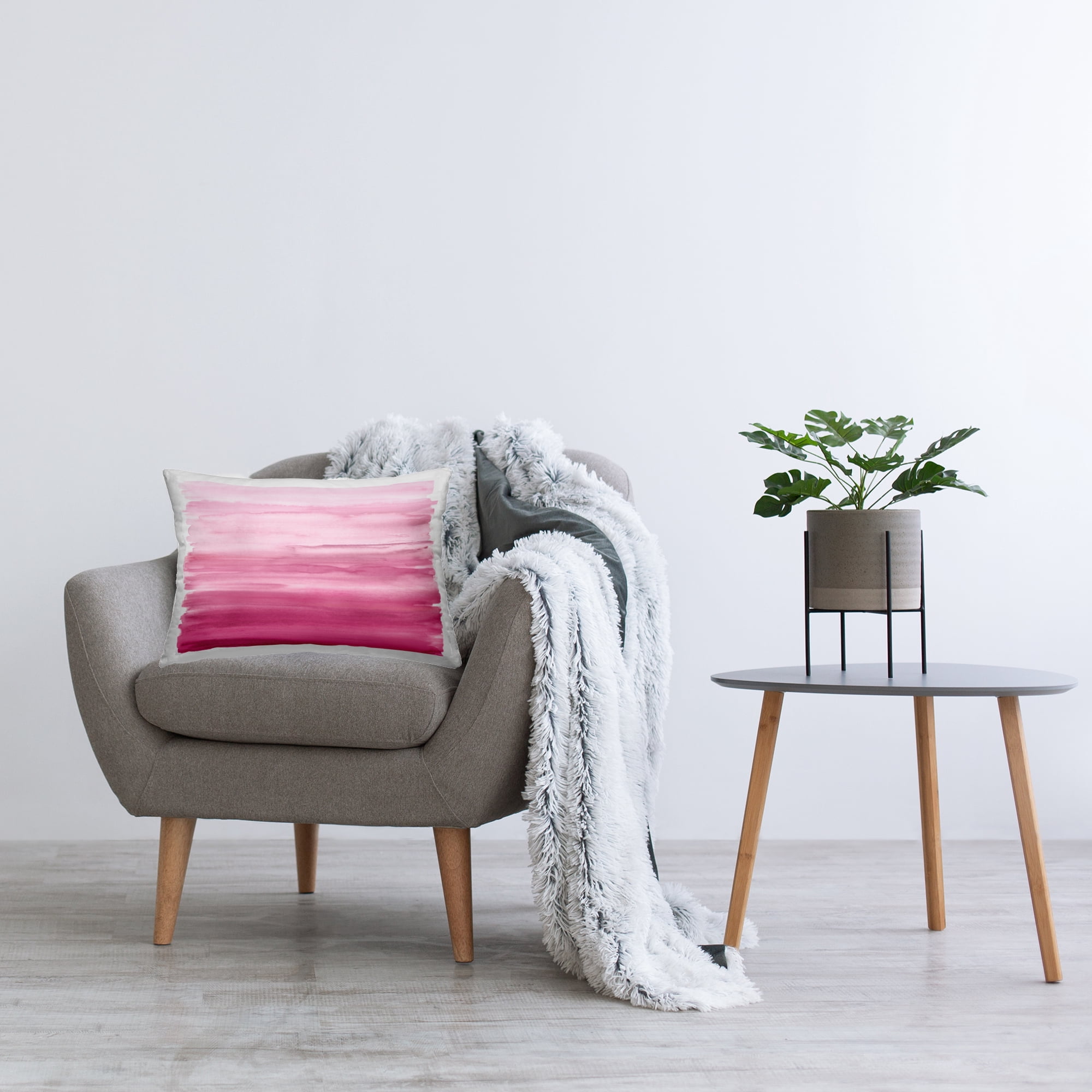 Stupell Industries Ombre Pink Blush Decorative Printed Throw Pillow, design by Allie Corbin, 14 x 7 x 20