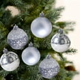 thumbnail image 4 of CAMIALA Christmas Balls Clearance,9Pcs Shatterproof Christmas Tree Decor with Sequins Hanging Ball for Holiday Wedding Party Decoration Silver, 4 of 6