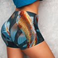thumbnail image 4 of Salouo Cute Koi Fish Serenity Print Women's Athletic Shorts,Booty Shorts Biker Shorts High Waisted Elastic Workout Shorts for Yoga Gym Running Sports-Large, 4 of 8