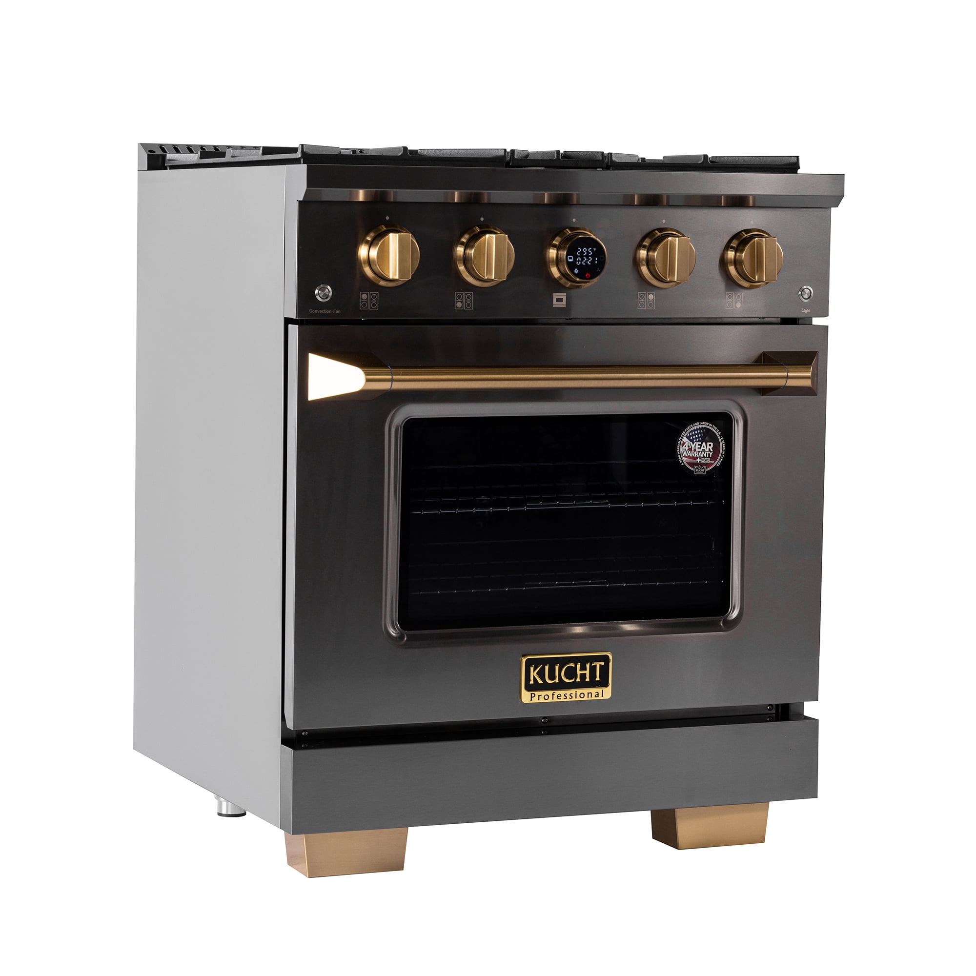 30 in. 4.2 cu. ft. Dual Fuel Range for Natural Gas in Dark Stainless Steel
