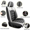 thumbnail image 3 of 2003 Car Seat Cover for Kia Optima , Faux Leather Front two seats With Lumbar Support Protect and Upgrade Seats, Gray and White Car Seat Covers, Upgrade the Car's Interior, 3 of 8