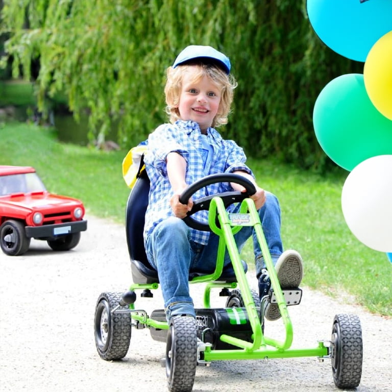 Hauck Ergonomic Pedal Go-Kart, Green, Ages 4-8 photo 3