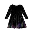 thumbnail image 3 of Girls' Long Sleeve Princess Dress - Fall Winter Heart Printed Christmas Dress A-Line T-Shirt Dress, 3 of 4
