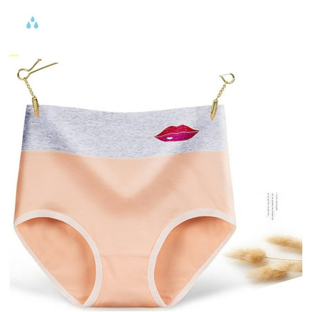 GZWYHT Hipster Panties Clearance Cotton Underwear Women Fashion Cotton Underwear Middle Waist Abdomen Patchwork Underpants Pants High Waisted Underwear Womens Underwear Seamless Underwear Orange XXL