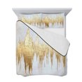 thumbnail image 7 of Abstract Gold Twin Size Down Alternative Comforter, Lightweight Comforter Quilt Bedding Set with Pillow Shams Modern Minimalist Art White Gray Ripple All Seasons Bed Comforter Duvet Insert 68"x86", 7 of 7