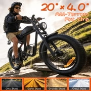 Electric Bike for Adults,750W Motor 1000W Peak,Top Speed 30MPH, Max 55miles,20×4.0 Fat Tires,48V 16.8Ah Battery,UL 2849,Fit for 18+