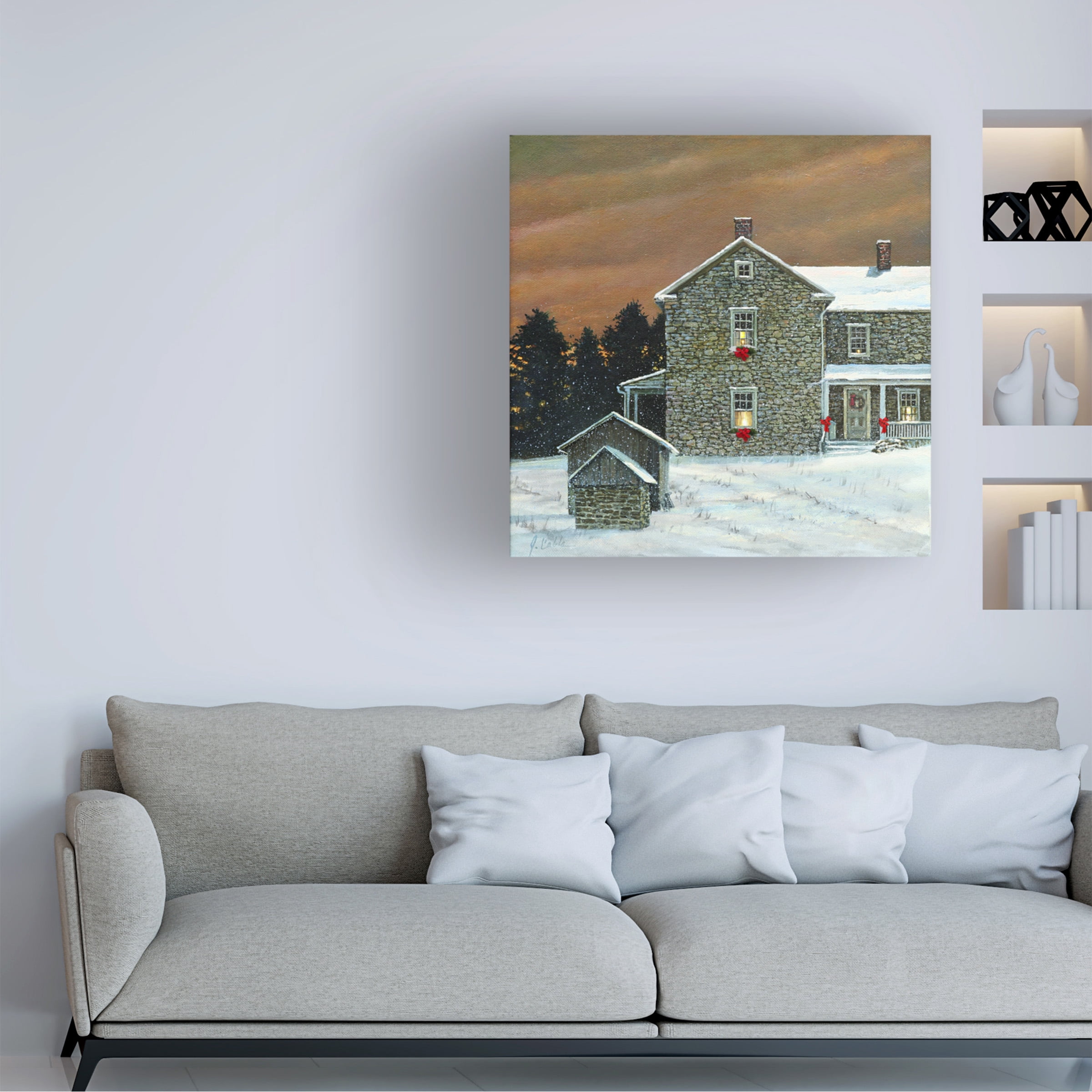 Jerry Cable 'Blowing Snow' Canvas Art