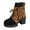 1-Black, variant on Sexy Lace Ankle Boots for Women Suede Buckle Ankle Strap Lug Sole Chunky Heel Lace up Dressy Fall Winter Booties