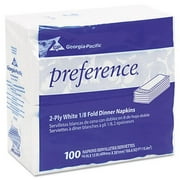 Angle View: Preference 1/8 Fold Dinner Napkins  15 x 16 Pack of 100 - 4 Pack