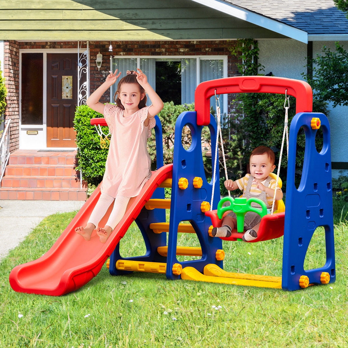 3 slide playset