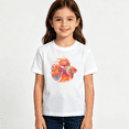 thumbnail image 2 of Girls Graphic Tees Colorful Floral Betta Fish Kids T Shirt Boho Vibrant 100% Cotton Short Sleeve Soft Tops 4-13Y, 2 of 5