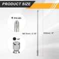 thumbnail image 2 of Uxcell 10pcs #2 Phillips Screwdriver Bit PH2 1/4" Hex Shank 8" (200mm) Long 0.18" Rod Magnetic Cross Head Drill Bits S2 Steel Industrial Screw Driver Bit for Electric Power Tools, Gray, 2 of 7