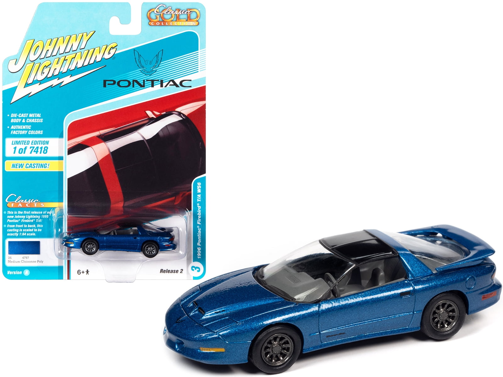JLCG025A-3 Johnny Lightning 1996 Pontiac Firebird Trans Am