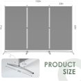 thumbnail image 2 of 3 Panel Room Divider, 6 Ft Tall Folding Privacy Screen Freestanding Room Partition Wall Dividers, 102''W x 20''D x 71''H, Grey, 2 of 7