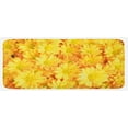 thumbnail image 1 of Yellow Flower Kitchen Mat, Lively Daisies Fresh Bouquets with Natural Seasonal Bedding Plant Petals, Plush Decorative Kitchen Mat with Non Slip Backing, 47" X 19", Marigold Yellow, by Ambesonne, 1 of 1