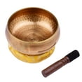 thumbnail image 3 of Juego de cuenco tibetano para meditación - Incluye tazón de metal de 20.5cm, almohadilla circular y baqueta de madera, ideal para yoga y relajación, 3 of 6