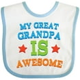 thumbnail image 3 of Inktastic My Great Grandpa is Awesome Grandkid Boys or Girls Baby Bib, 3 of 4