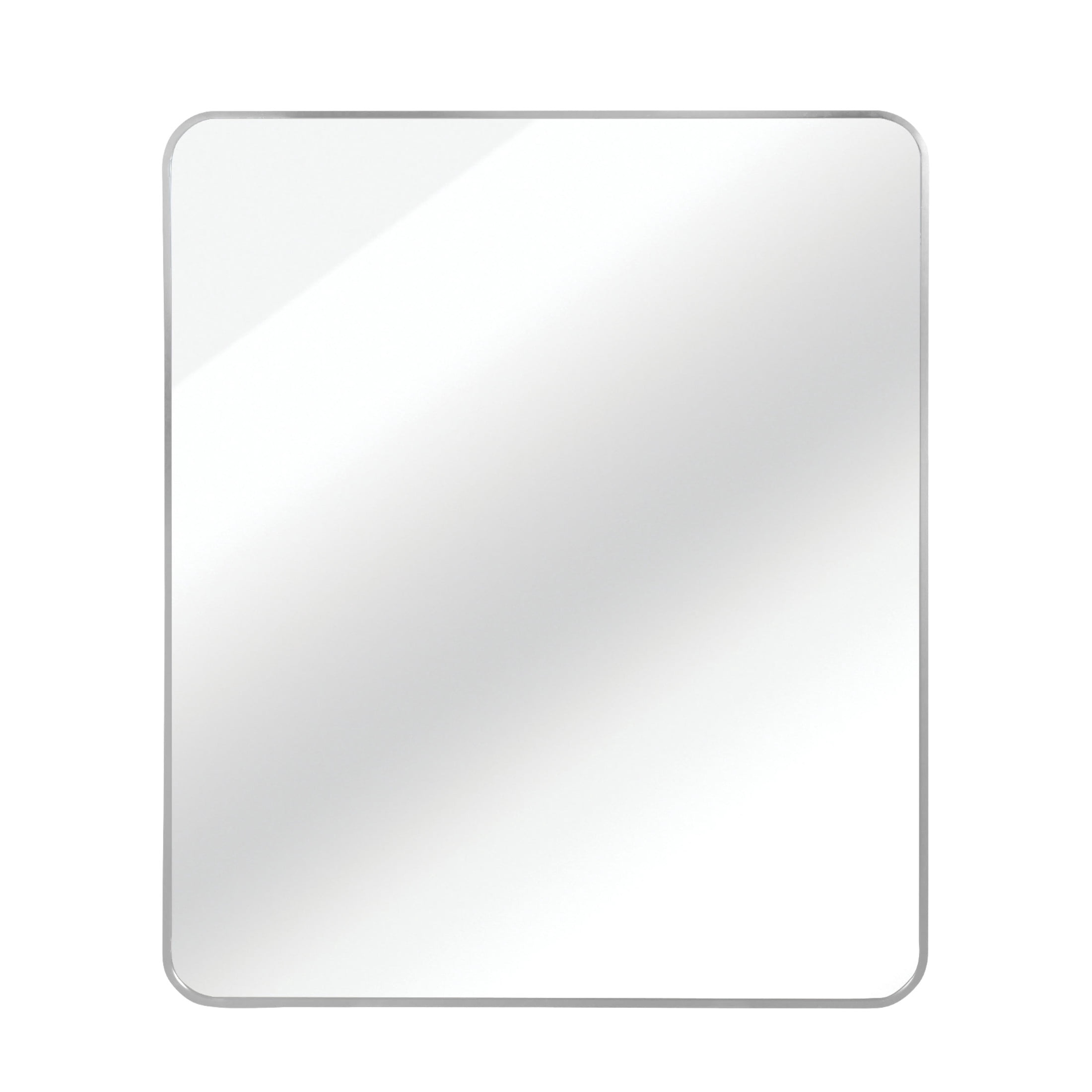 Noble House 30"x36" Rectangular Metal Wall Mirror, Vanity Mirror for Bathroom, Bedroom & Living Room, Silver