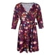 thumbnail image 5 of cuello en V mujer 3/4 vestido corto floral envoltura del vestido midi xl rojo SG Sunnimix Vestido en V floral con cuello en V, 5 of 8