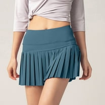 successthop Golf Shorts Women Run Tennis Golf Athletic Skirts Gym Mid Rise Pleated Skort Shorts Pants with Inner Short Lightweight Pull on Elastic Waistband Trousers w Pockets Comfy