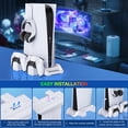 thumbnail image 3 of PS5 Stand with Cooling Fan, PS5 Cooling Station with Dual Controller Charging Station,PS5 Accessories for PS5 Standard Edition & Slim Edition & Pro Edition Consoles - 3 Levels Fan White, 3 of 7