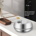 thumbnail image 3 of Smokeless Ashtray Stainless Steel Windproof Round Shape Eco-Friendly Home Gift Windproof Round Shape Household Decor, 3 of 9