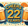 thumbnail image 4 of Colorful Cheers to 22 Years Banner Background Party Decorations Backdrop for Anniversary Celebrations Toast Events Beer Themed Parties Photography Props, 4 of 4