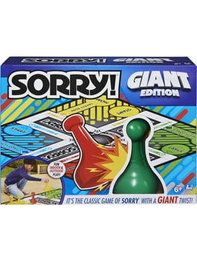 Sorry Board Game, Giant Edition Family Indoor Outdoor, For Kids 6 & Up