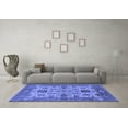 thumbnail image 3 of Ahgly Company Indoor Square Oriental Blue Industrial Area Rugs, 6' Square, 3 of 4